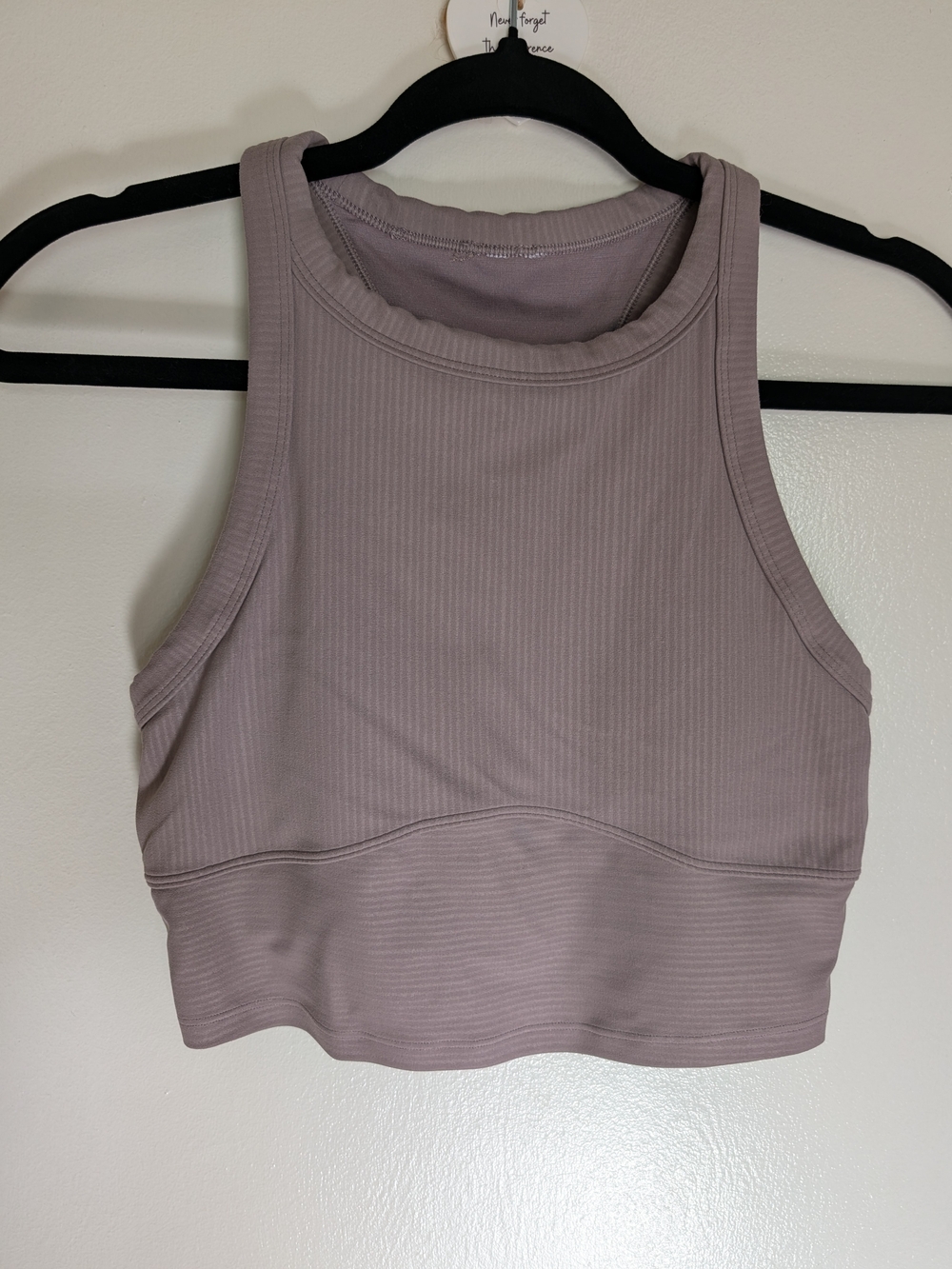 Lululemon Ebb to Train Bra Mauve Purple Ribbed Seamless High Neck Size 4